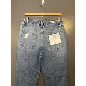 Good American Good Boy Jeans Womens 8/29 Blue High Rise Distressed Boyfriend